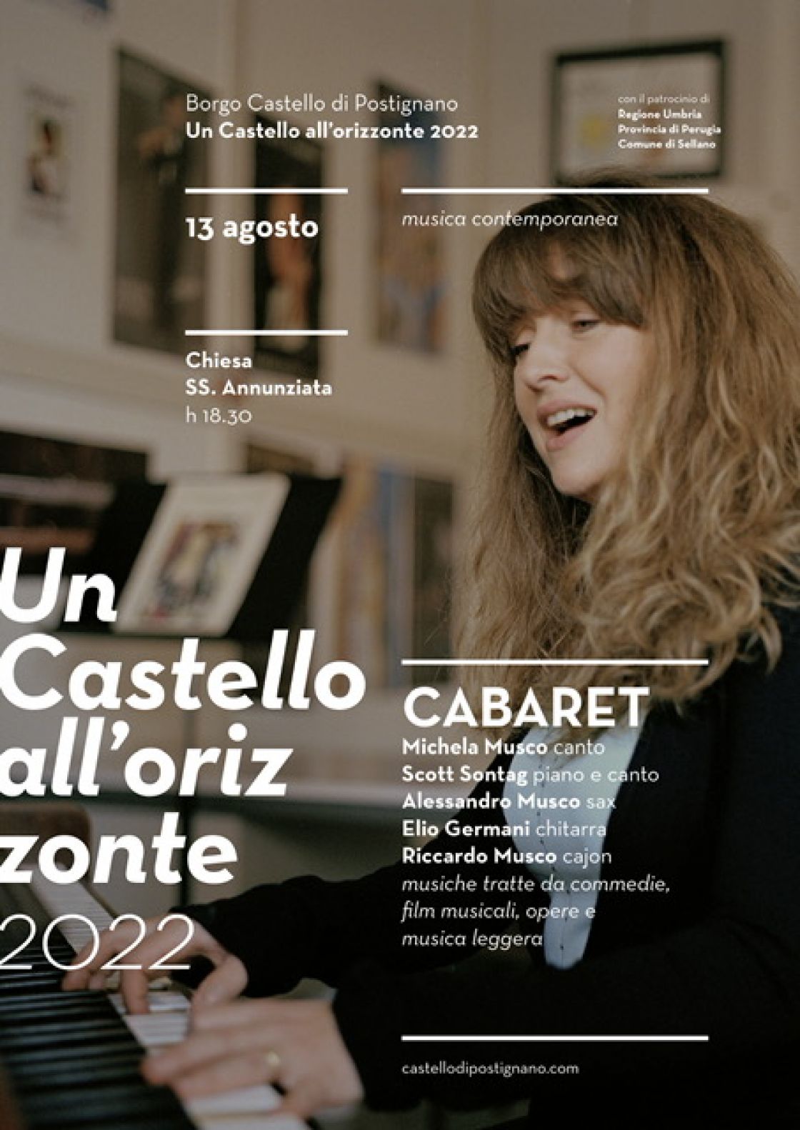 CABARET AL CASTELLO: concerto di musica contemporanea, sabato 13 agosto a Castello di Postignano (PG)